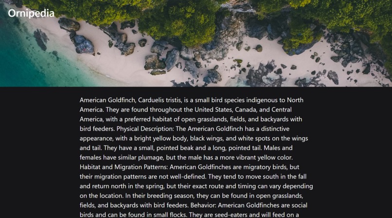 Ornipedia – screenshot 1