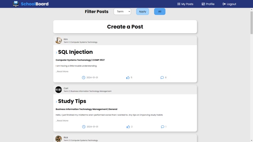 SchoolBoard – screenshot 1