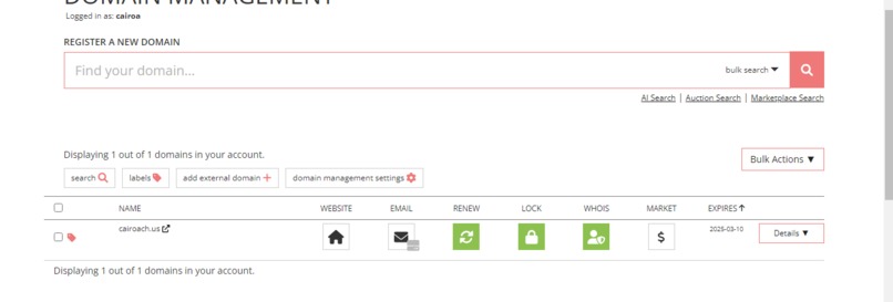 Godaddy registration – screenshot 1