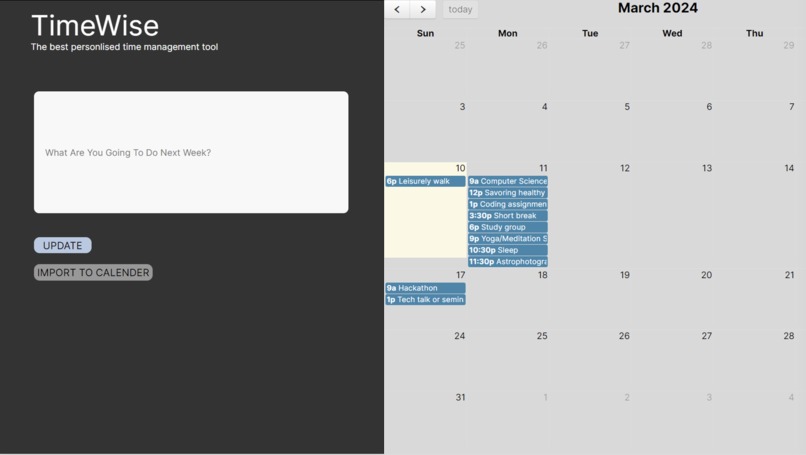 TimeWise – screenshot 2