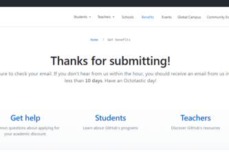 Sign up for github student 