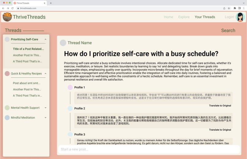 ThriveThreads – screenshot 2
