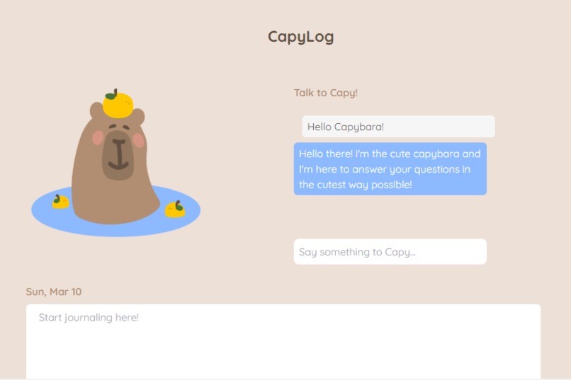 CapyLog – screenshot 3