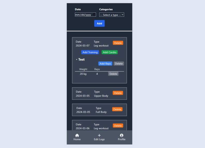 Workout Tracking – screenshot 2