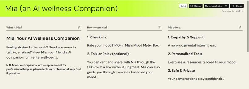 Mia – screenshot 2