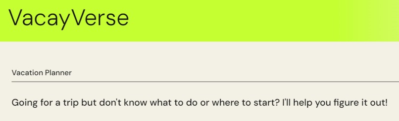 VacayVerse – screenshot 1