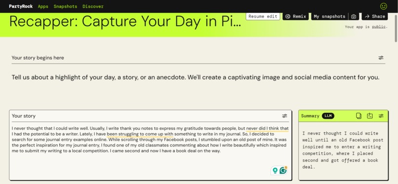 Recapper: capture your story into a vibrant image – screenshot 2