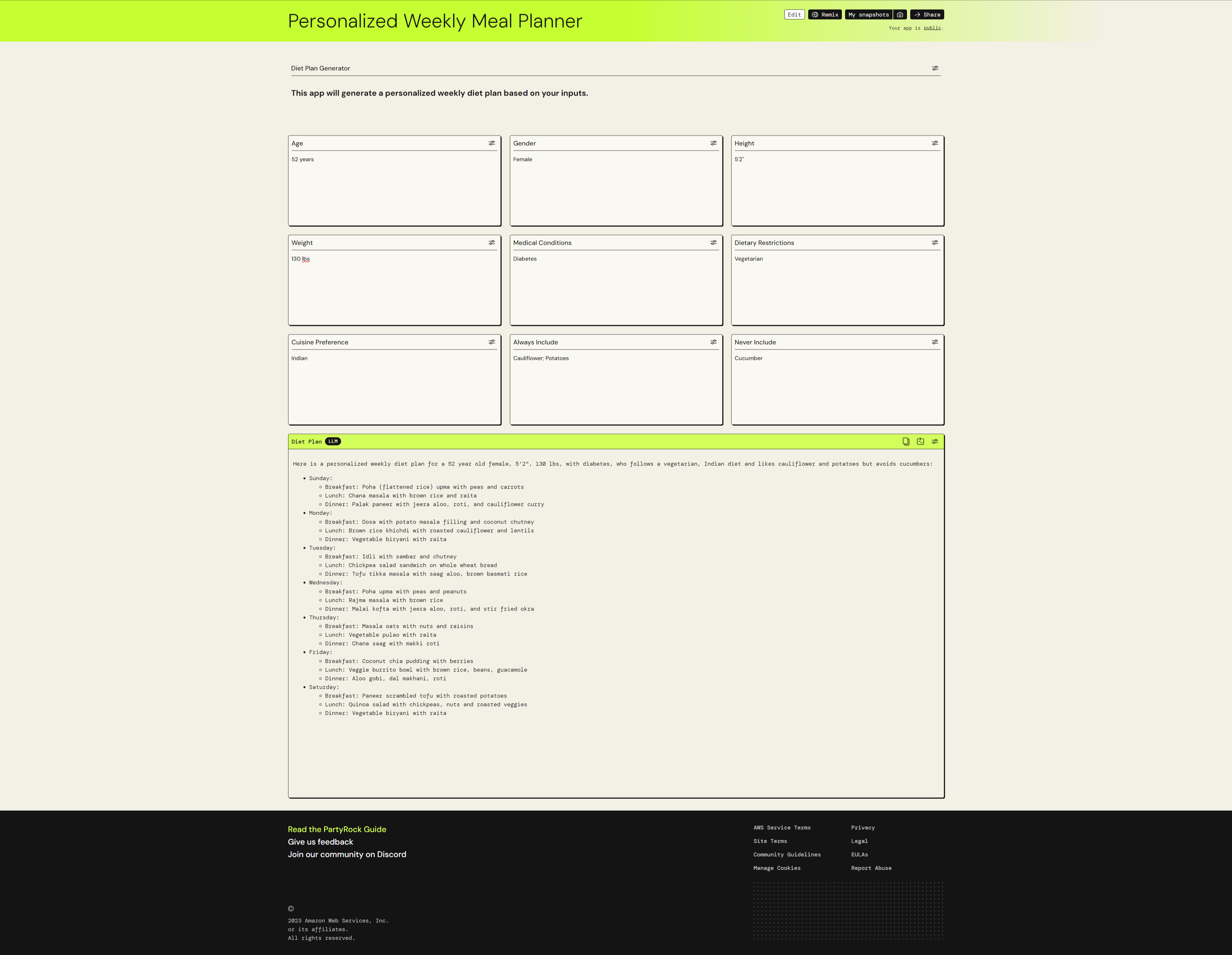 personalized-weekly-meal-planner-devpost