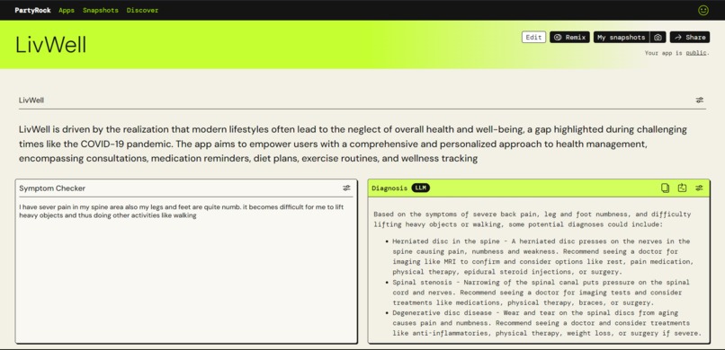 LivWell – screenshot 1