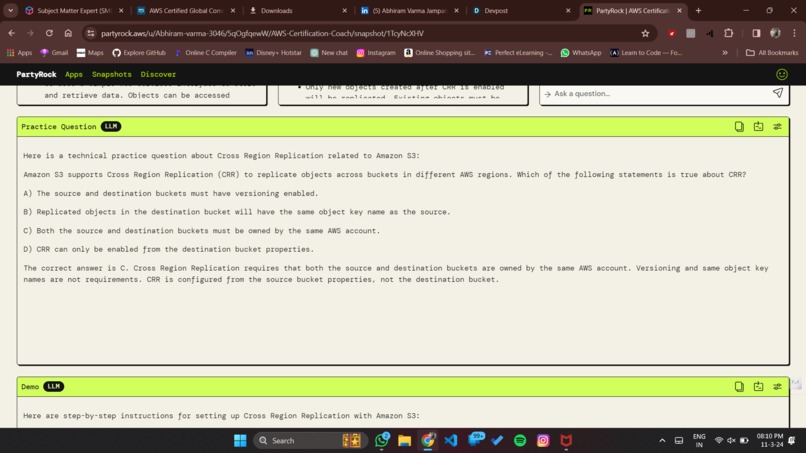 AWS Certification Coach – screenshot 2