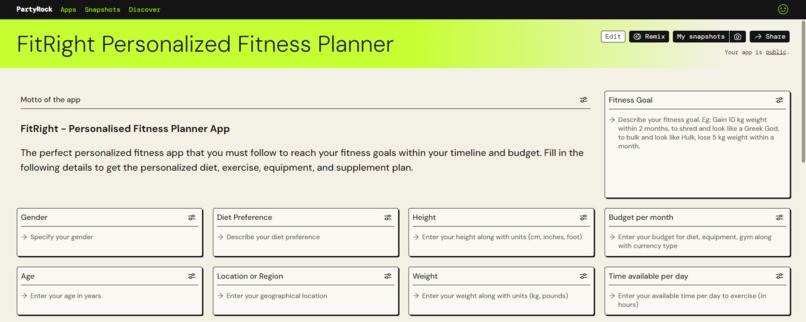 FitRight Personalized Fitness Planner App – screenshot 3