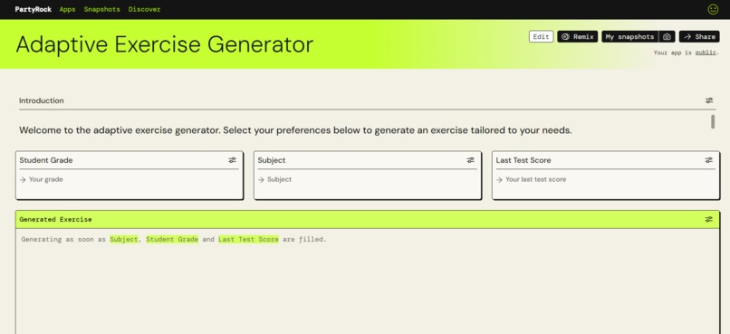 Adaptive Exercise Generator – screenshot 2