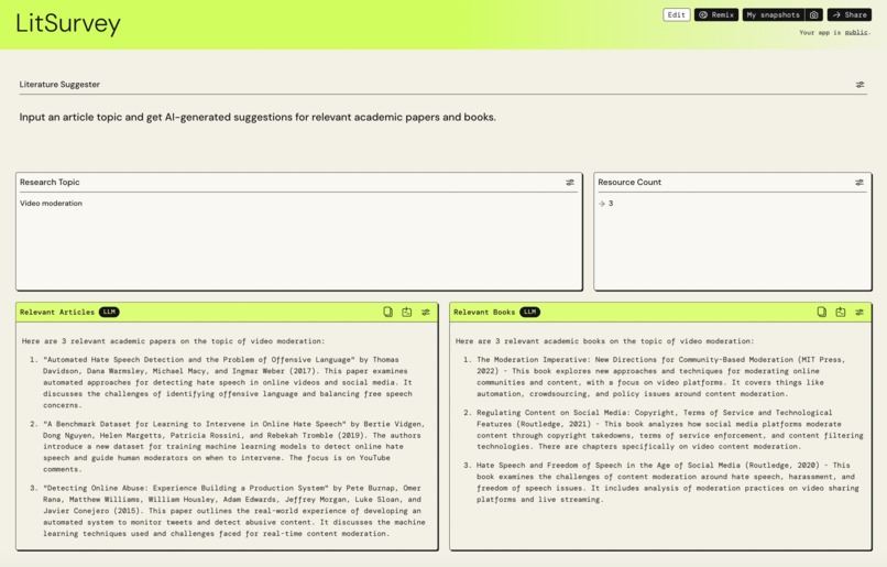 LitSurvey – screenshot 1