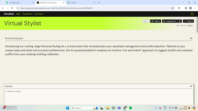 Virtual Stylist – screenshot 1