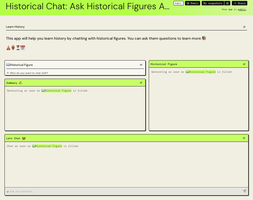 Historical Chat Ask Historical Figures About Their Lives Devpost