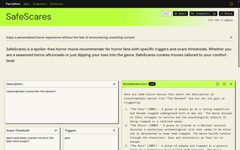 SafeScares – screenshot 2