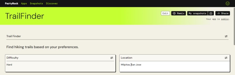 TrailFinder: Find hiking trails based on your preferences – screenshot 1