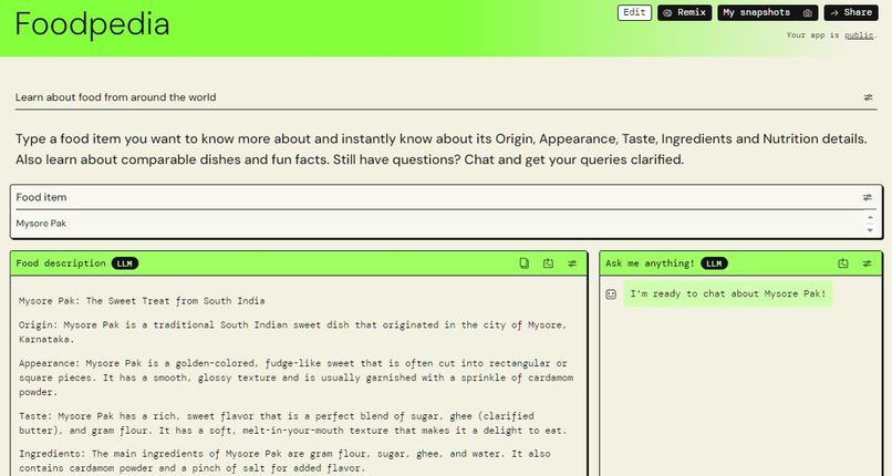 Foodpedia – screenshot 1