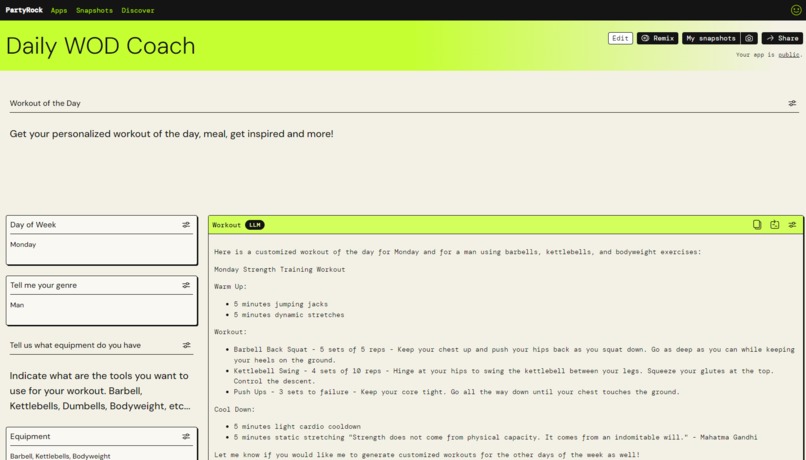 Daily WOD Coach – screenshot 1