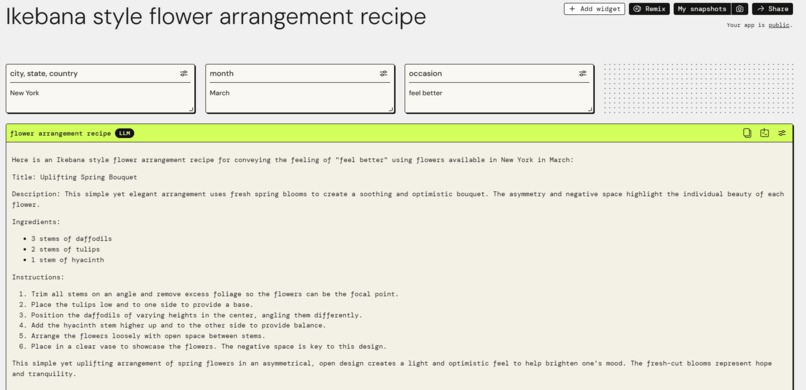 Ikebana style flower arrangement recipe – screenshot 2