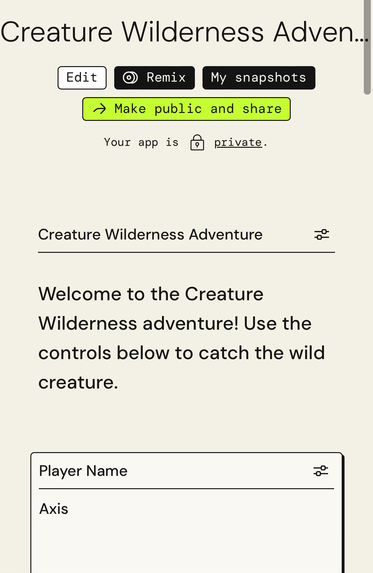 Creature Wilderness Adventure – screenshot 1