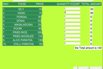 basic hotel billing system