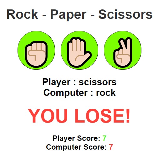 Rock, Paper, Scissors! Web Game – screenshot 1