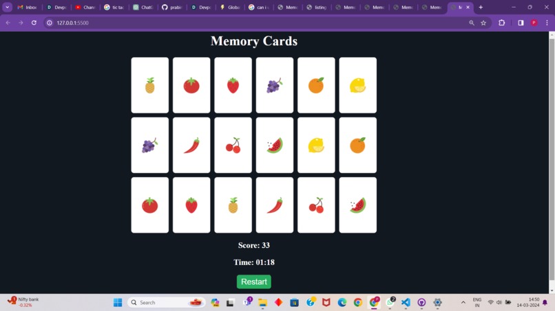Memory Card game – screenshot 1