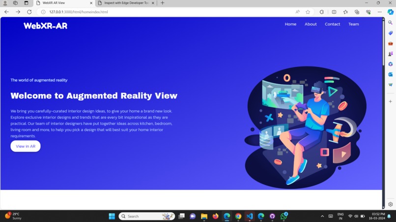 AR based interior design – screenshot 1