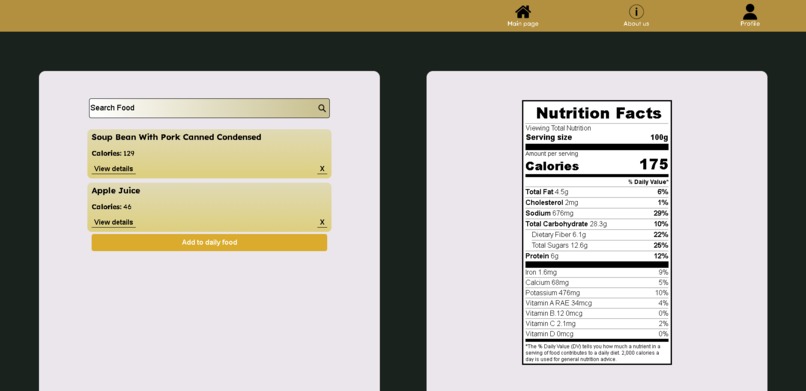 Nutrition Calculator – screenshot 1