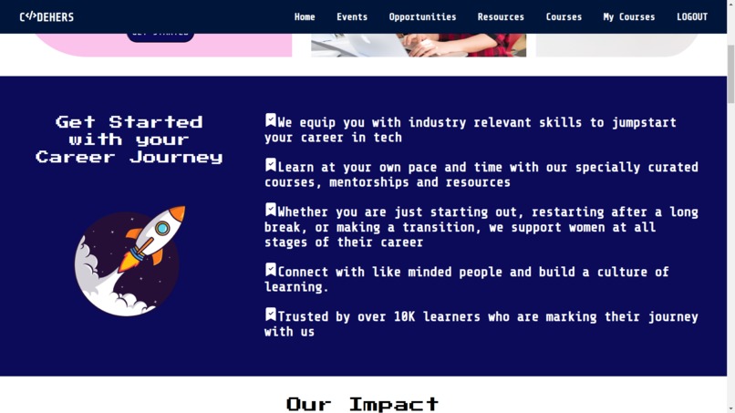 CodeHERS - Empowering women in tech – screenshot 2