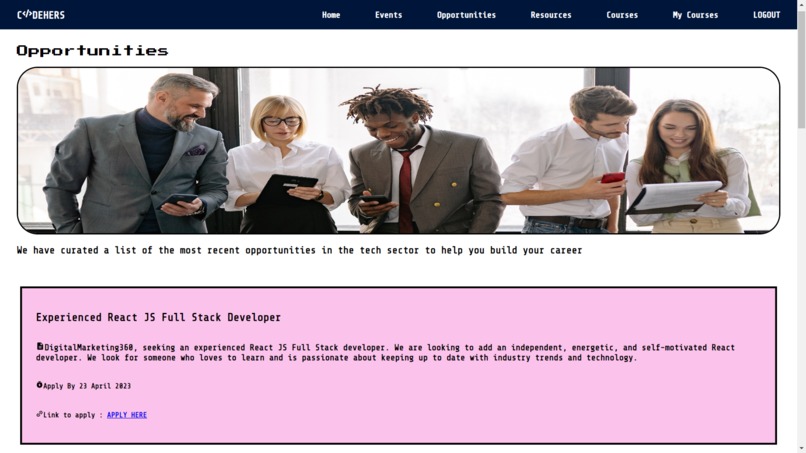 CodeHERS - Empowering women in tech – screenshot 21