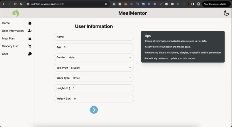 MEAL MENTOR – screenshot 4