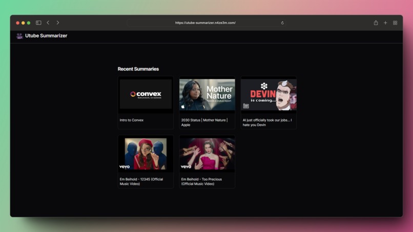 Utube Summarizer – screenshot 3
