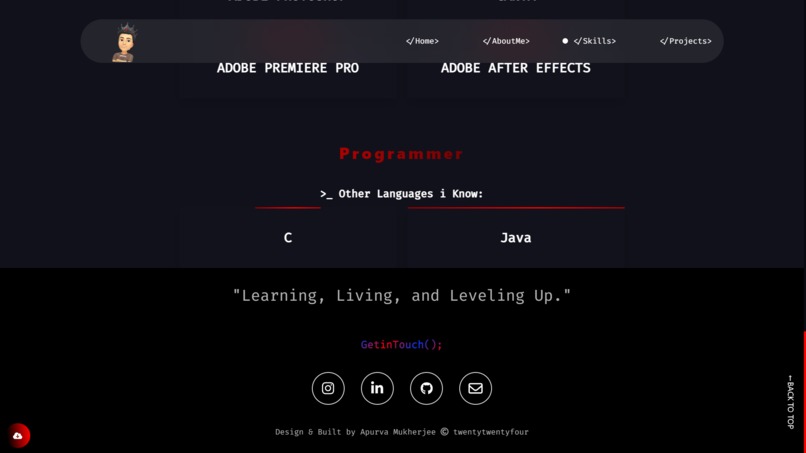 My Portfolio – screenshot 2