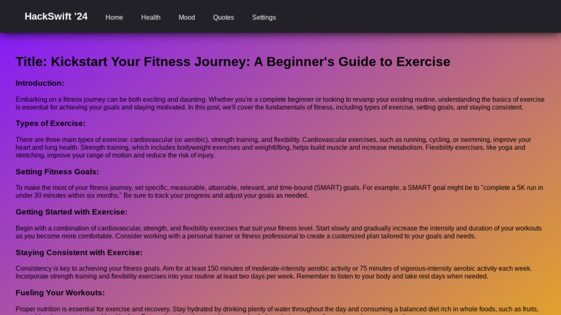 WellBeing – screenshot 1