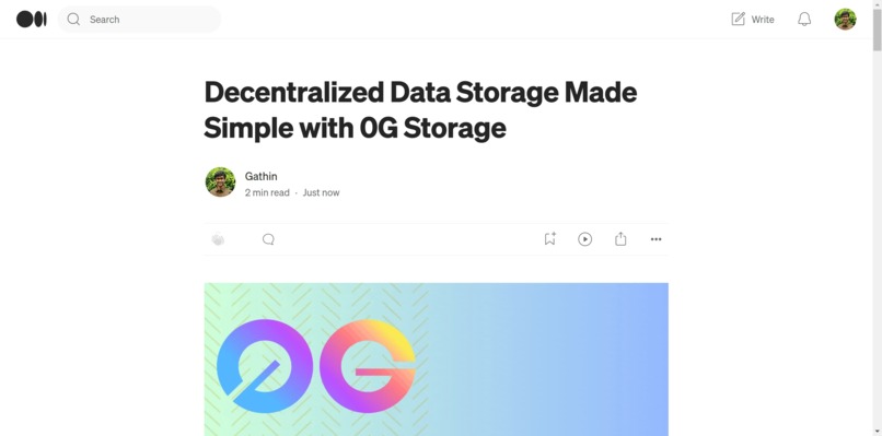 Blog-2 on 0G by Gathin – screenshot 1