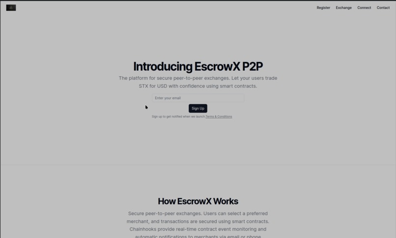 EscrowX – screenshot 2
