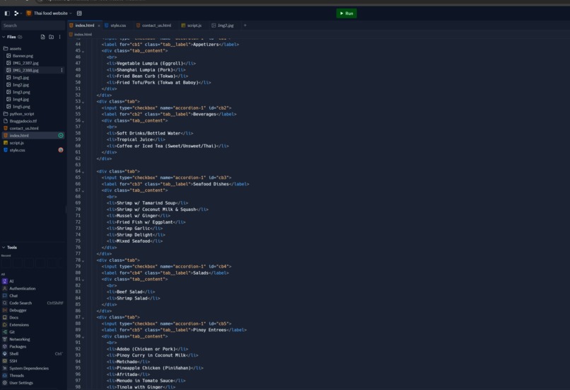 RR Website – screenshot 1