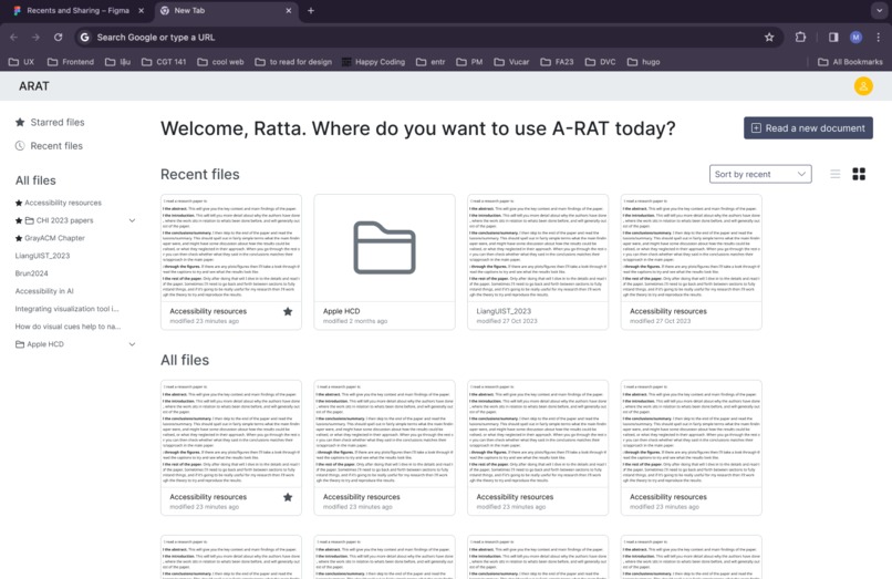 A-RAT: Academic Reading Assistant Tool – screenshot 2