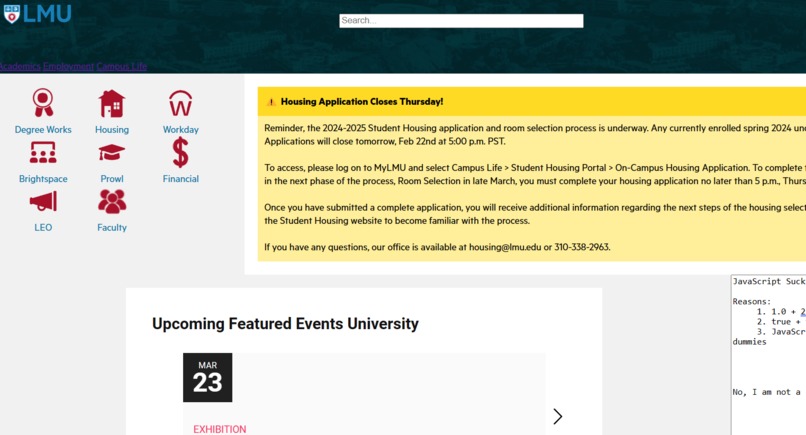 MyLMU Revised Page – screenshot 1