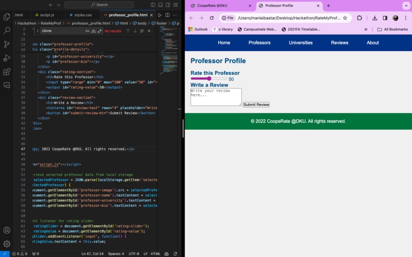 CoopeRate at DKU – screenshot 3