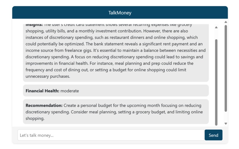 TalkMoney - Financial Literacy LLM – screenshot 1
