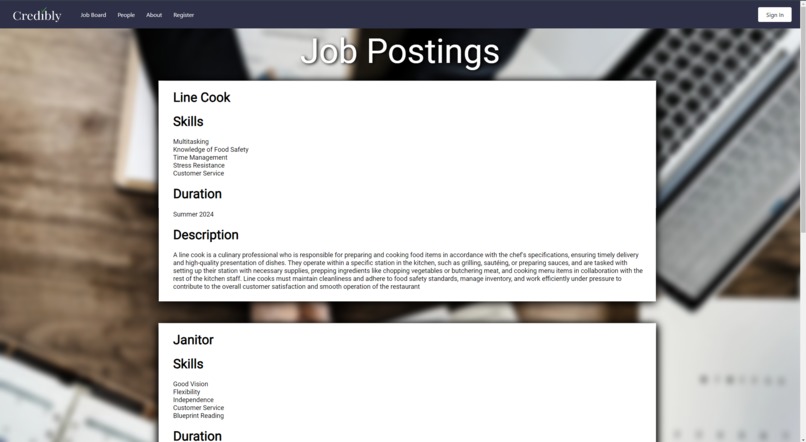Credibly – screenshot 2