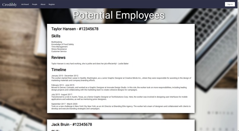 Credibly – screenshot 3