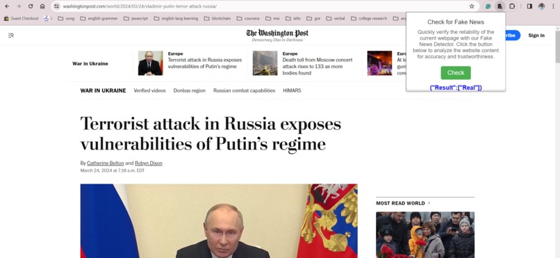 Fake News Detector – screenshot 2