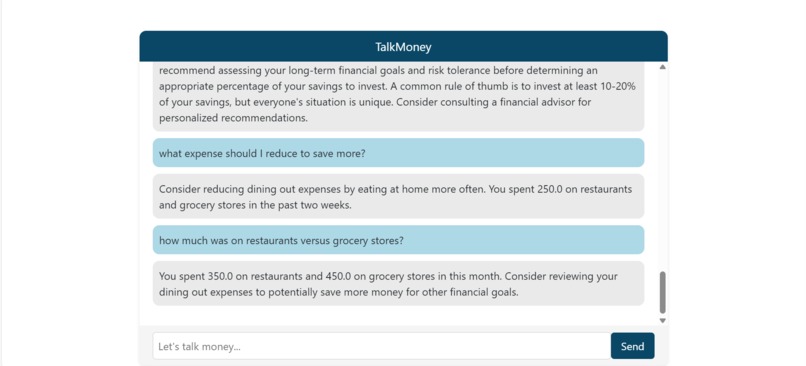 TalkMoney - Financial Literacy LLM – screenshot 3