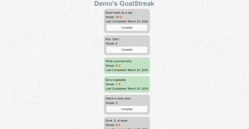 GoalStreak – screenshot 2
