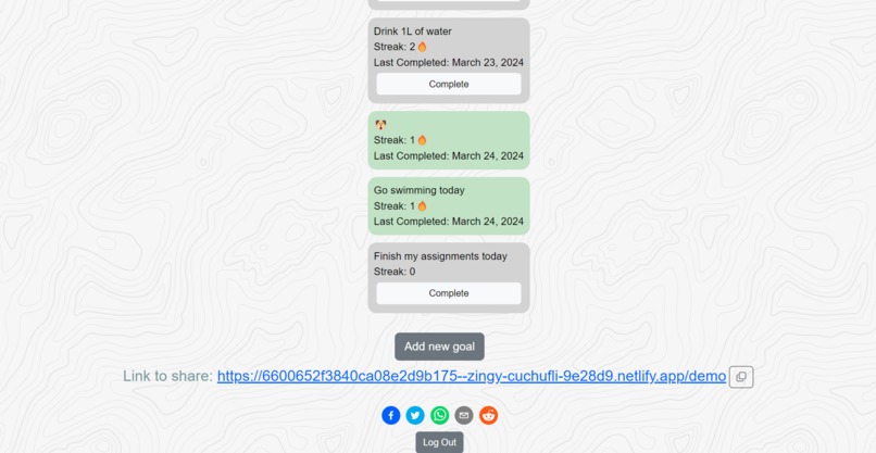 GoalStreak – screenshot 3