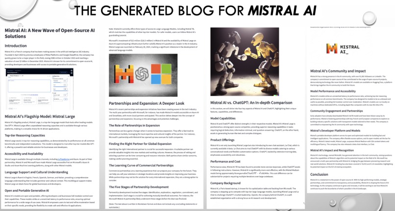 Brave is all Mistral need for Automatic Blog Generation – screenshot 2